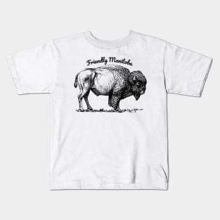 Friendly Manitoba Bison Kids T-Shirt